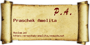Praschek Amelita névjegykártya